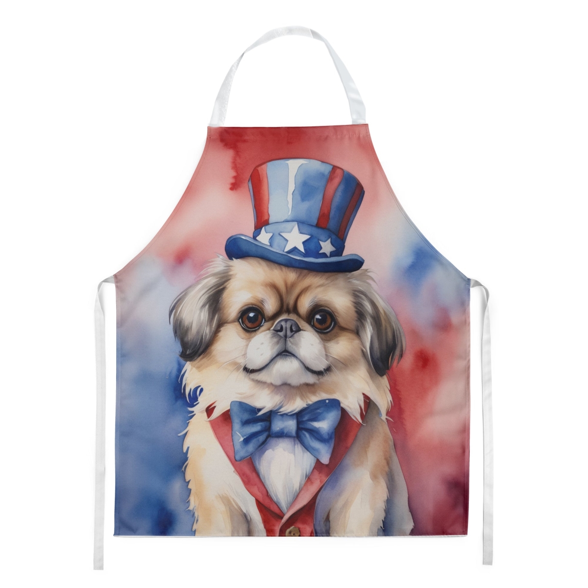 Picture of Carolines Treasures DAC5770APRON 30 x 27 in. Pekingese Patriotic American Apron