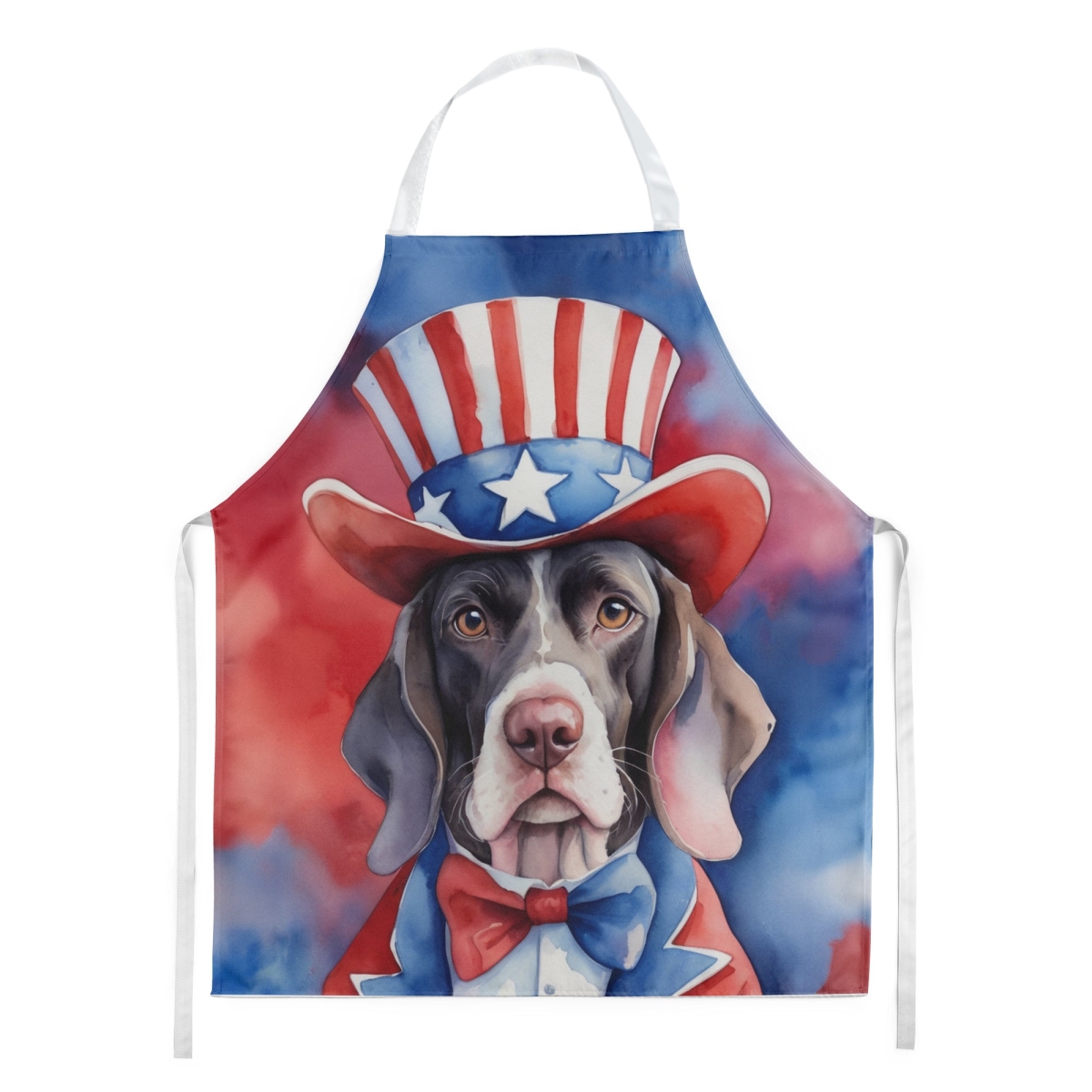 Picture of Carolines Treasures DAC5774APRON 30 x 27 in. Pointer Patriotic American Apron