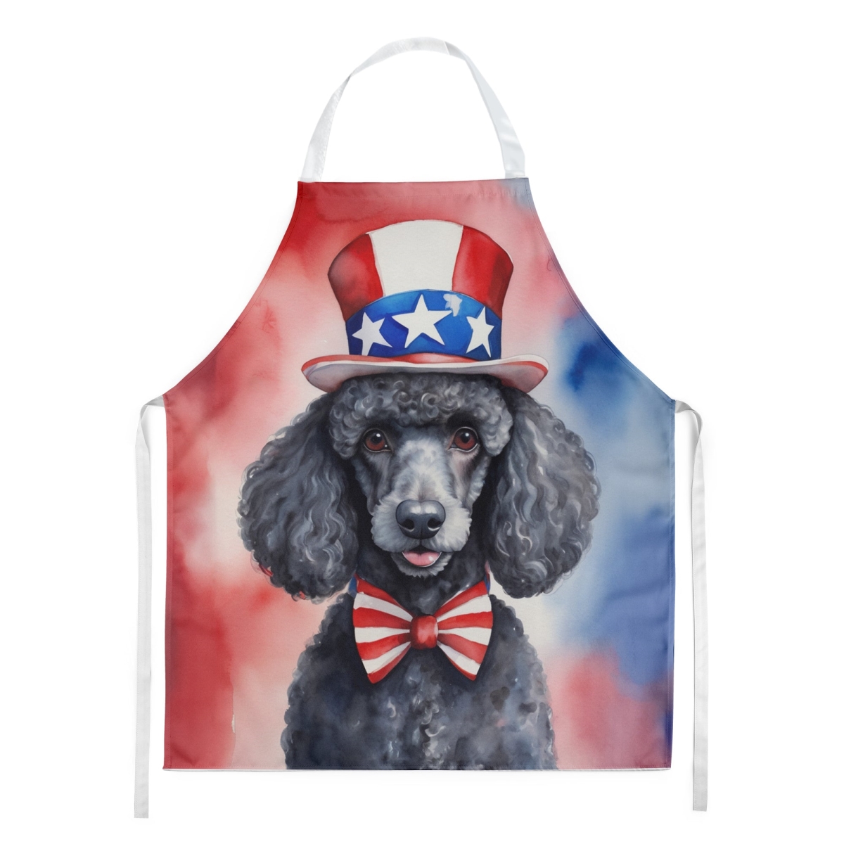 Picture of Carolines Treasures DAC5778APRON 30 x 27 in. Black Poodle Patriotic American Apron