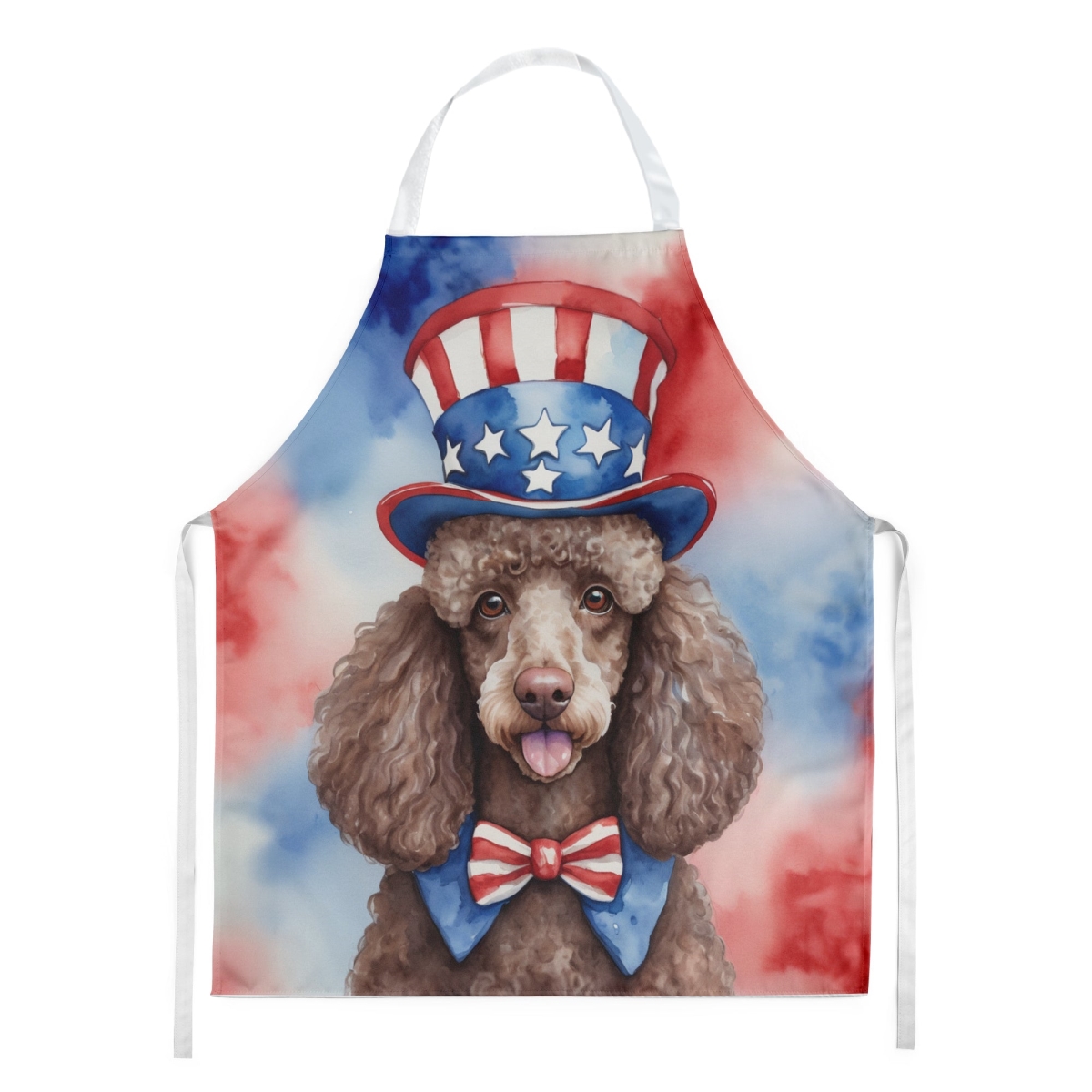 Picture of Carolines Treasures DAC5780APRON 30 x 27 in. Poodle Patriotic American Apron