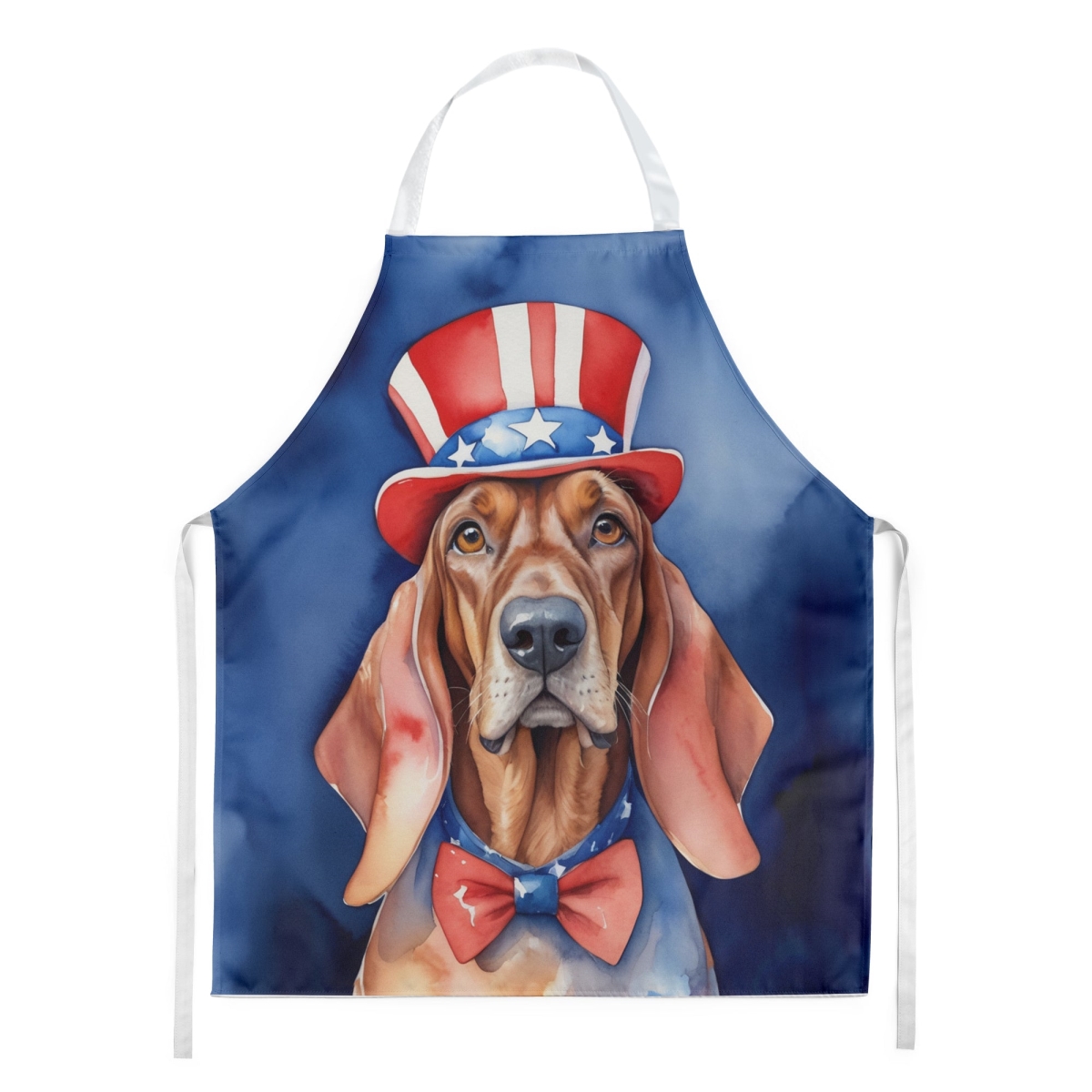 Picture of Carolines Treasures DAC5789APRON 30 x 27 in. Redbone Coonhound Patriotic American Apron