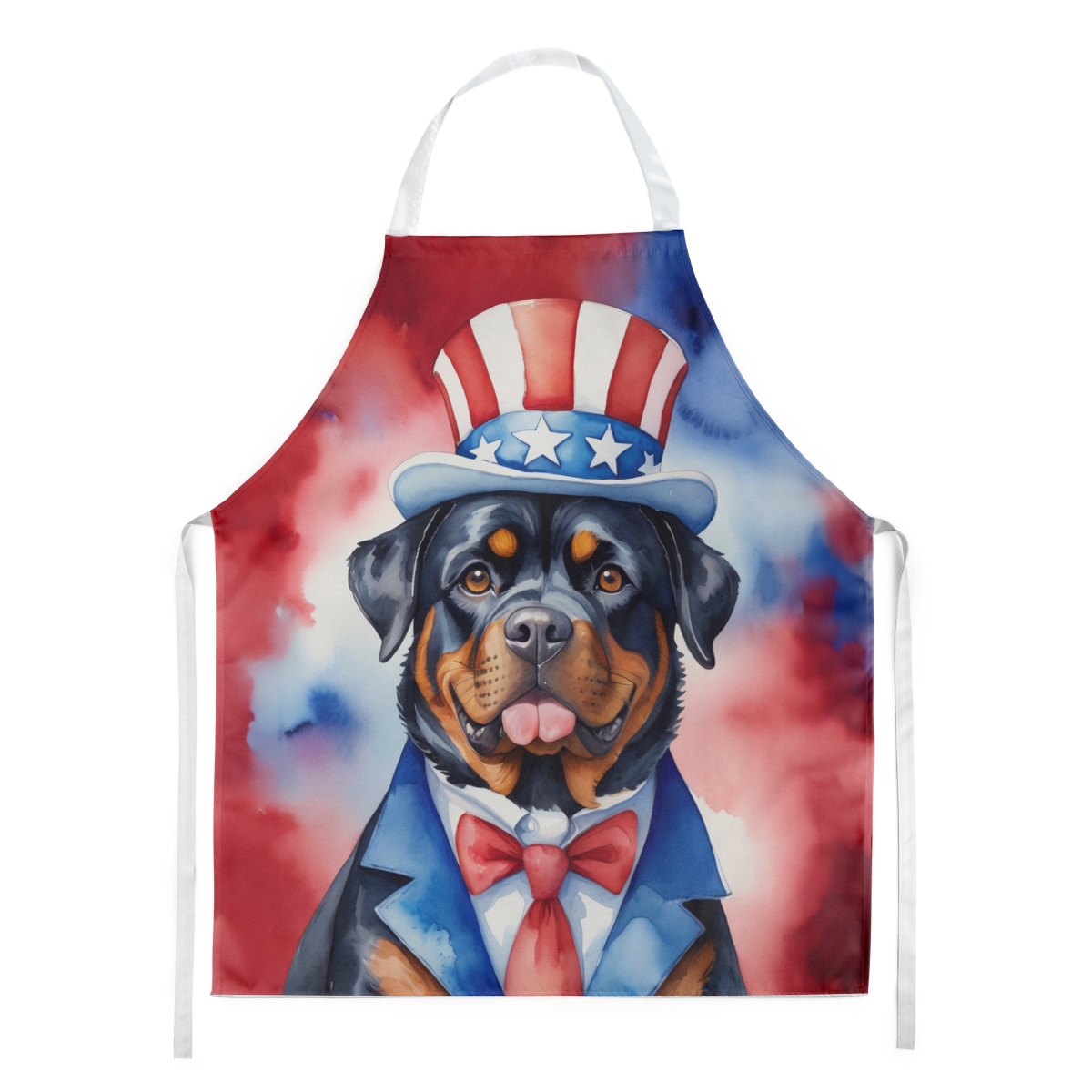 Picture of Carolines Treasures DAC5791APRON 30 x 27 in. Rottweiler Patriotic American Apron