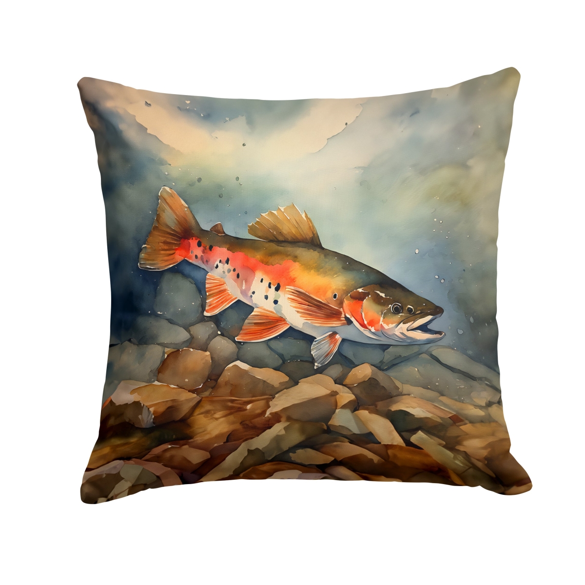 DAC2775PW1818 18 x 18 in. Brook Trout Throw Pillow