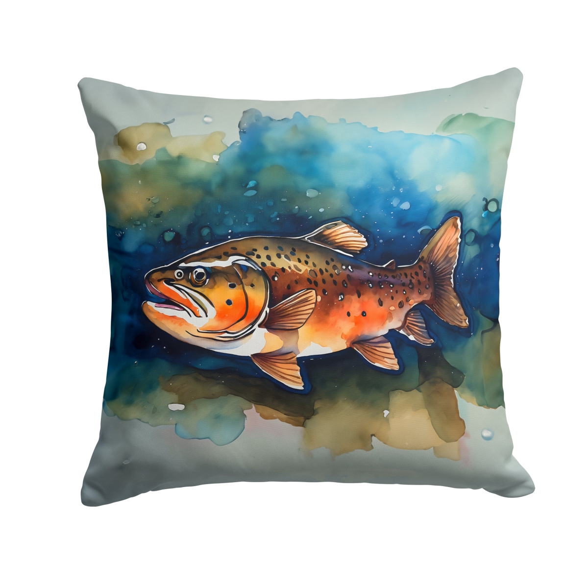 DAC2777PW1818 18 x 18 in. Brown Trout Throw Pillow