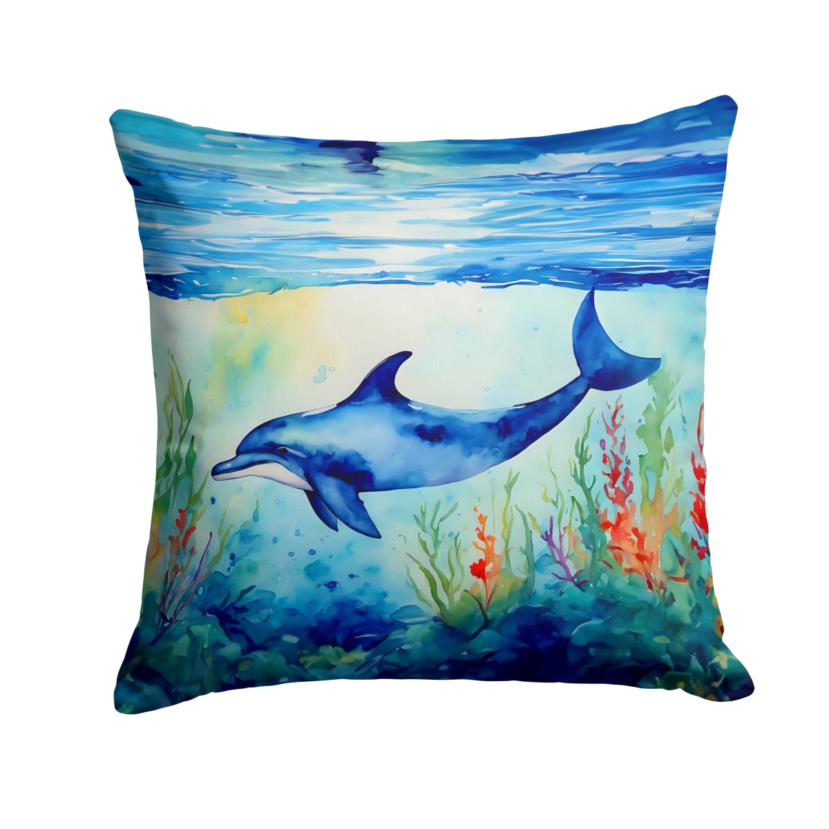 DAC2781PW1818 18 x 18 in. Dolphin Throw Pillow