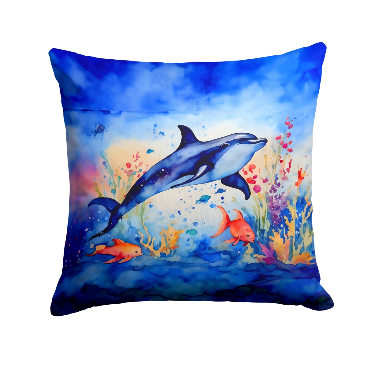 DAC2784PW1818 18 x 18 in. Dolphin Throw Pillow