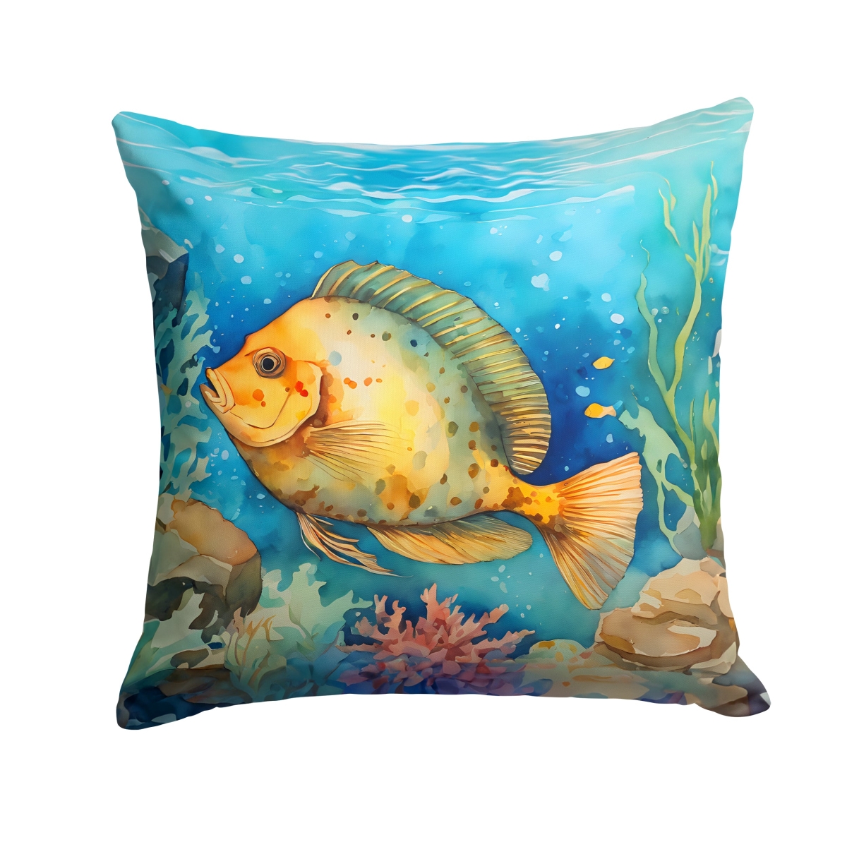 DAC2787PW1818 18 x 18 in. Flounder Throw Pillow