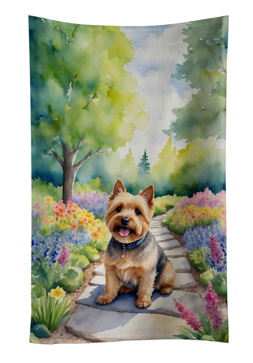 DAC6680KTWL 25 x 15 in. Norwich Terrier Spring Path Kitchen Towel
