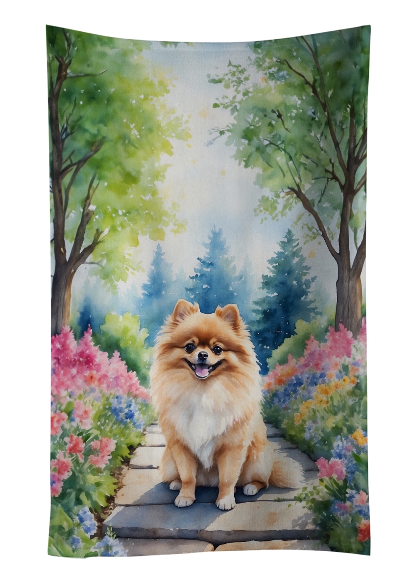 DAC6690KTWL 25 x 15 in. Pomeranian Spring Path Kitchen Towel