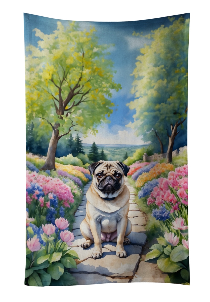 DAC6699KTWL 25 x 15 in. Pug Spring Path Kitchen Towel