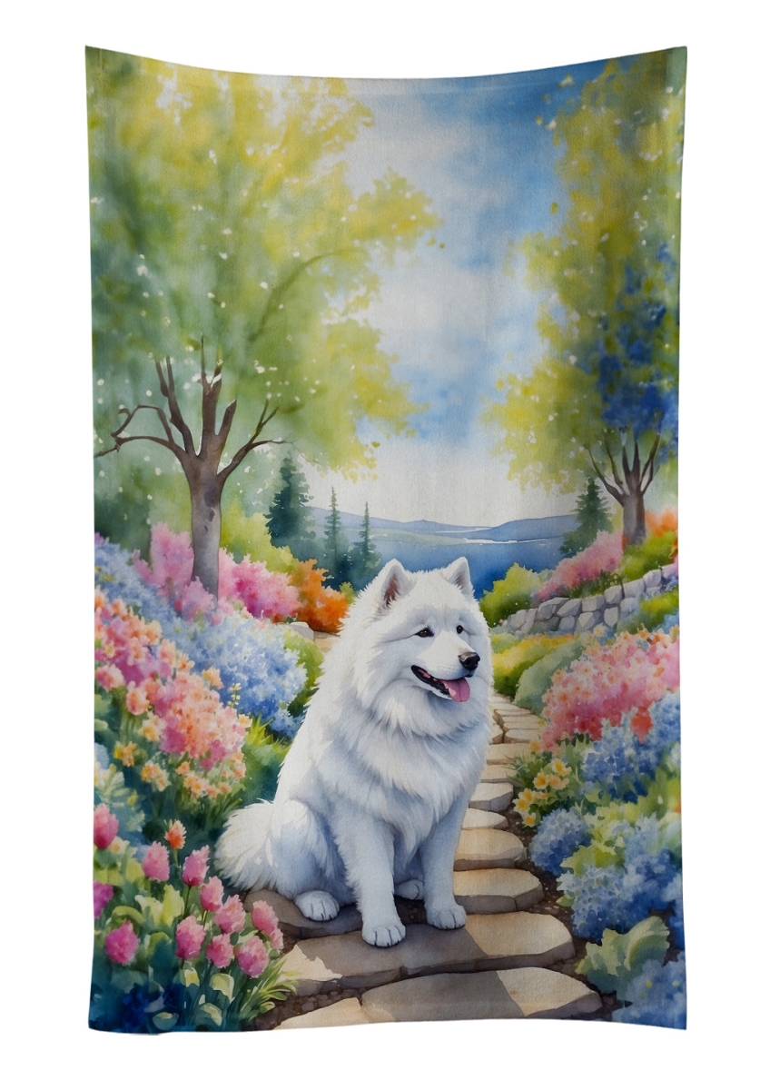 DAC6707KTWL 25 x 15 in. Samoyed Spring Path Kitchen Towel