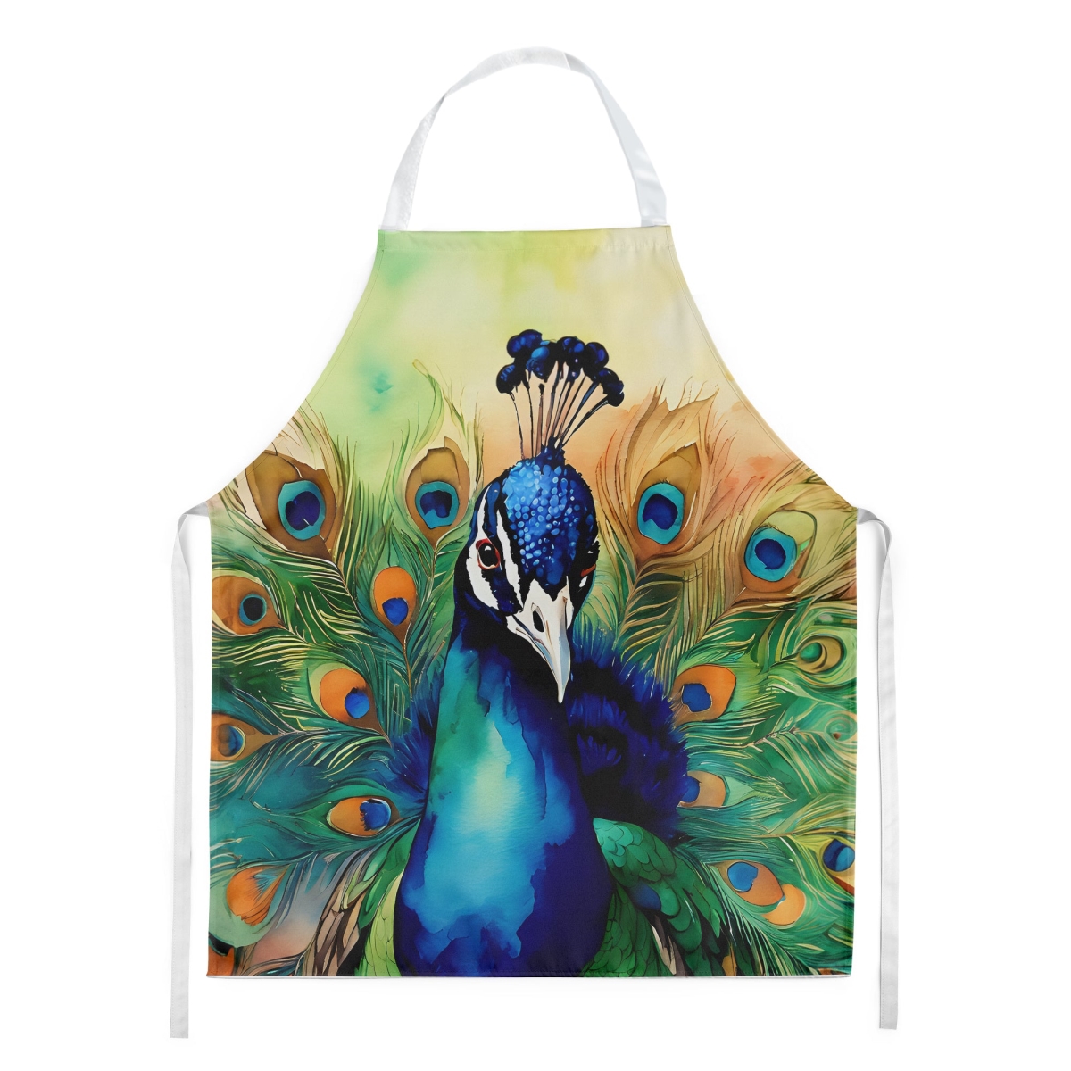 Picture of Carolines Treasures DAC3248APRON 30 x 27 in. Peacock Kitchen Apron
