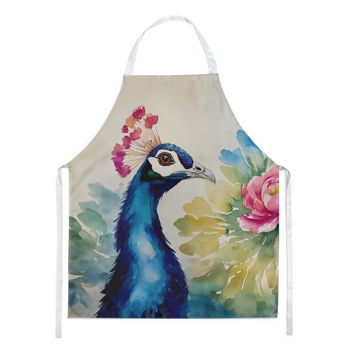 Picture of Carolines Treasures DAC3254APRON 30 x 27 in. Peacock Kitchen Apron
