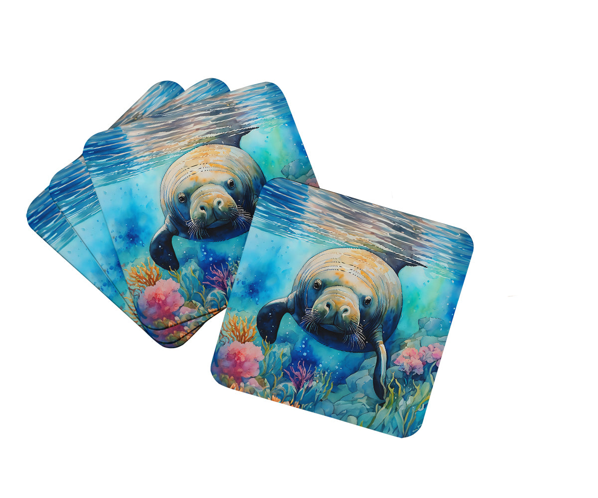 DAC2814FC 3.5 x 3.5 in. Manatee Foam Coasters