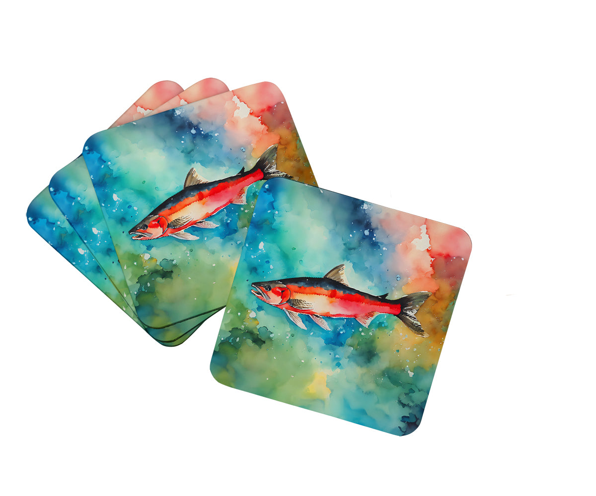 DAC2817FC 3.5 x 3.5 in. Salmon Foam Coasters