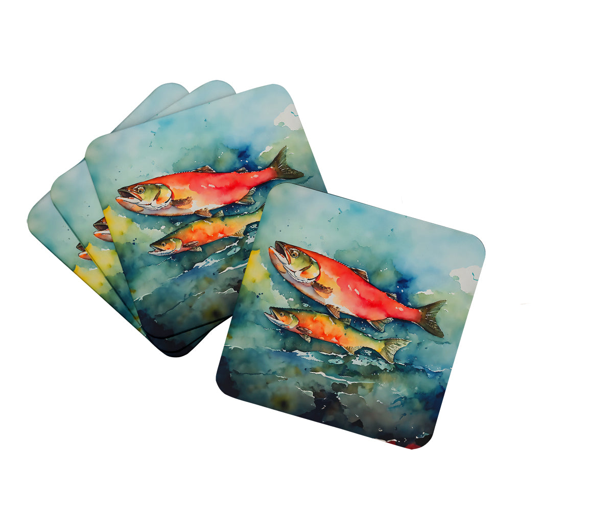 DAC2818FC 3.5 x 3.5 in. Salmon Foam Coasters