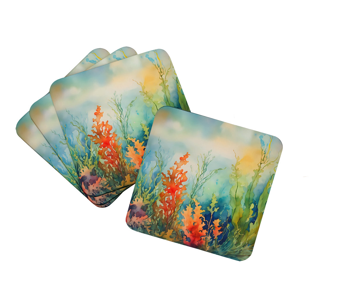 DAC2823FC 3.5 x 3.5 in. Seaweed Foam Coasters