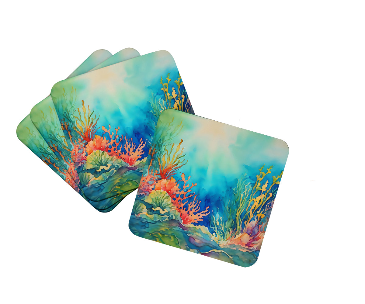 DAC2824FC 3.5 x 3.5 in. Seaweed Foam Coasters