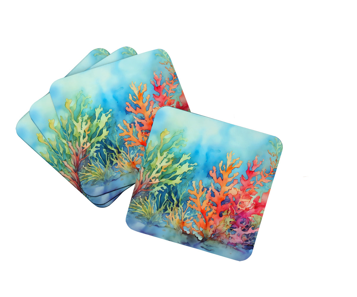 DAC2825FC 3.5 x 3.5 in. Seaweed Foam Coasters