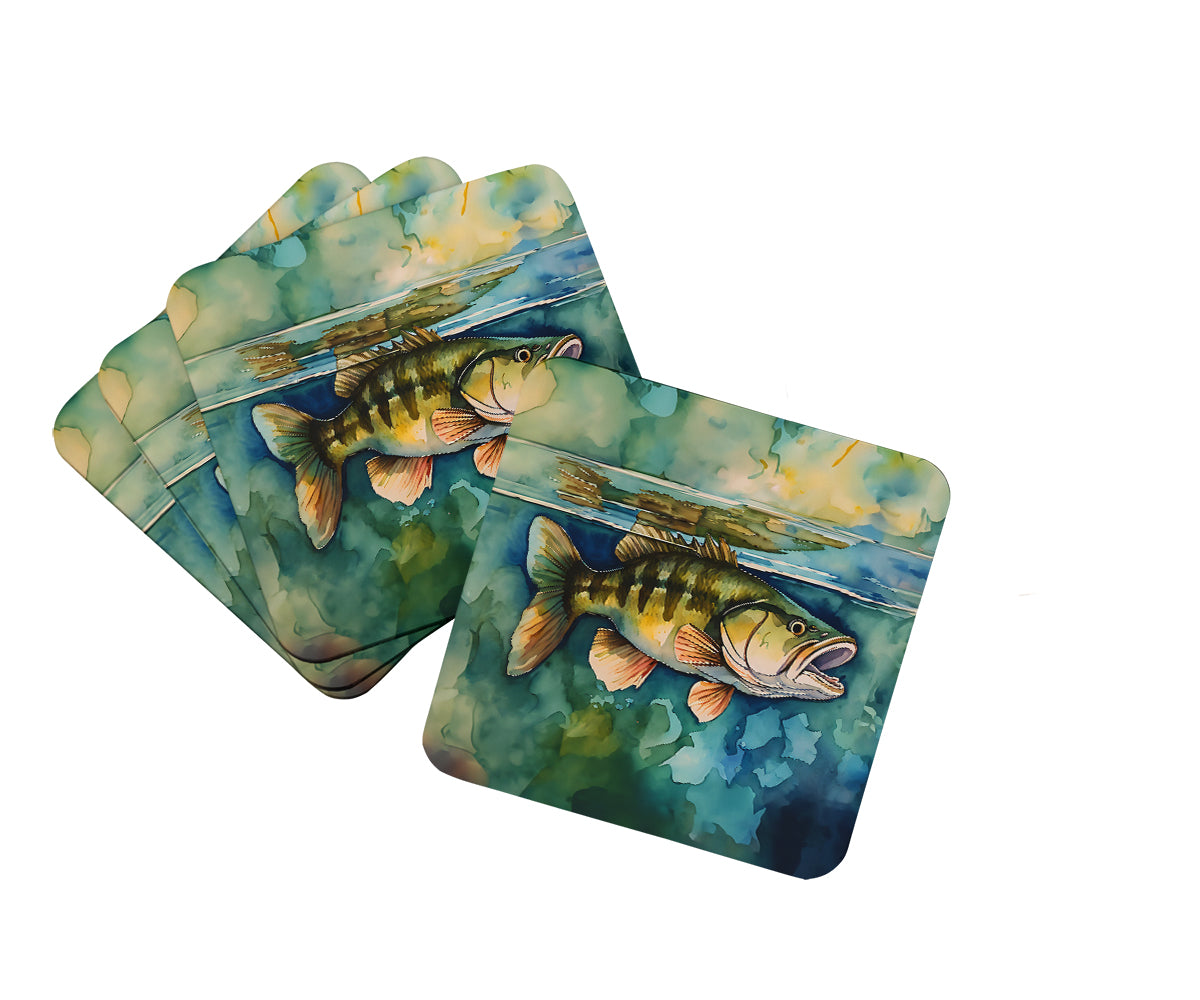 DAC2828FC 3.5 x 3.5 in. Smallmouth Bass Foam Coasters