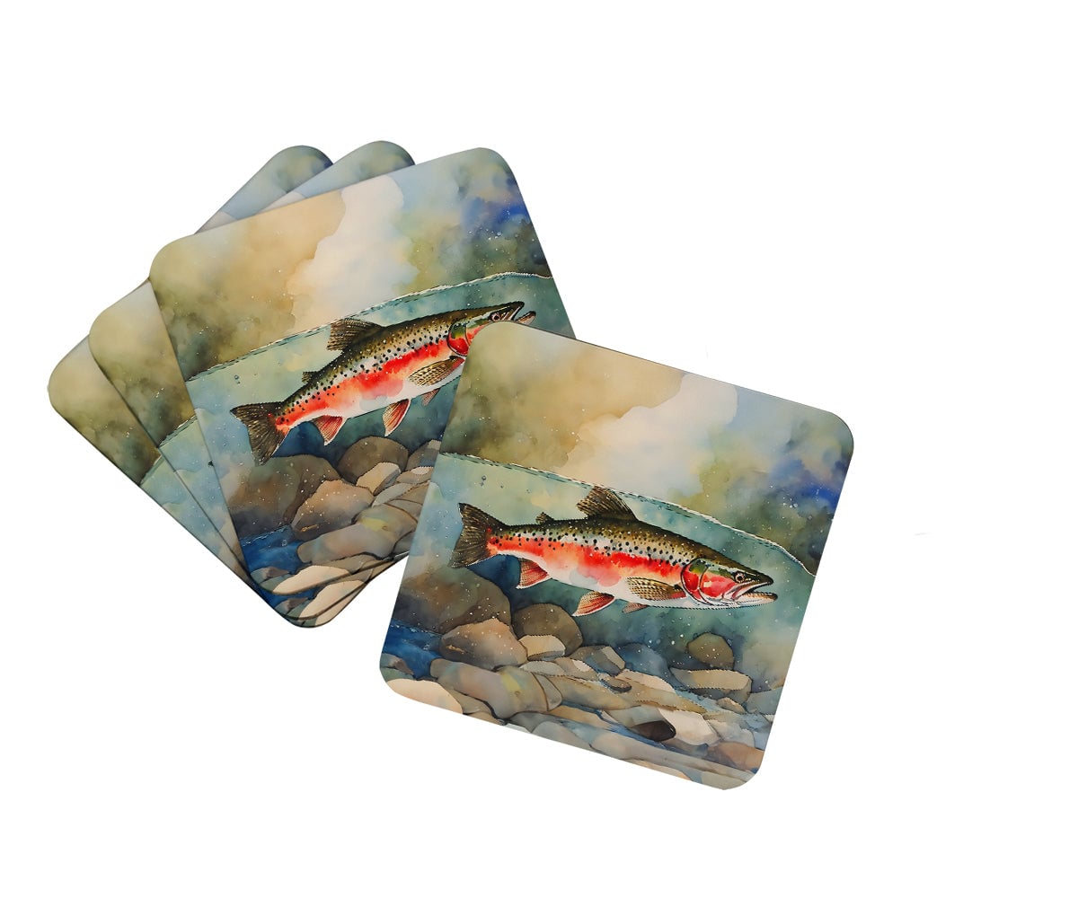 DAC2840FC 3.5 x 3.5 in. Trout Foam Coasters