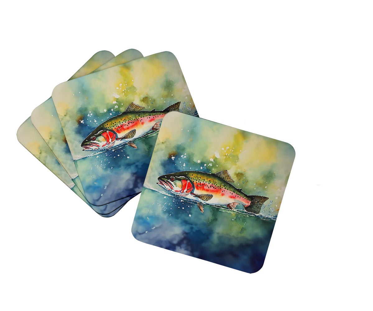 DAC2841FC 3.5 x 3.5 in. Trout Foam Coasters