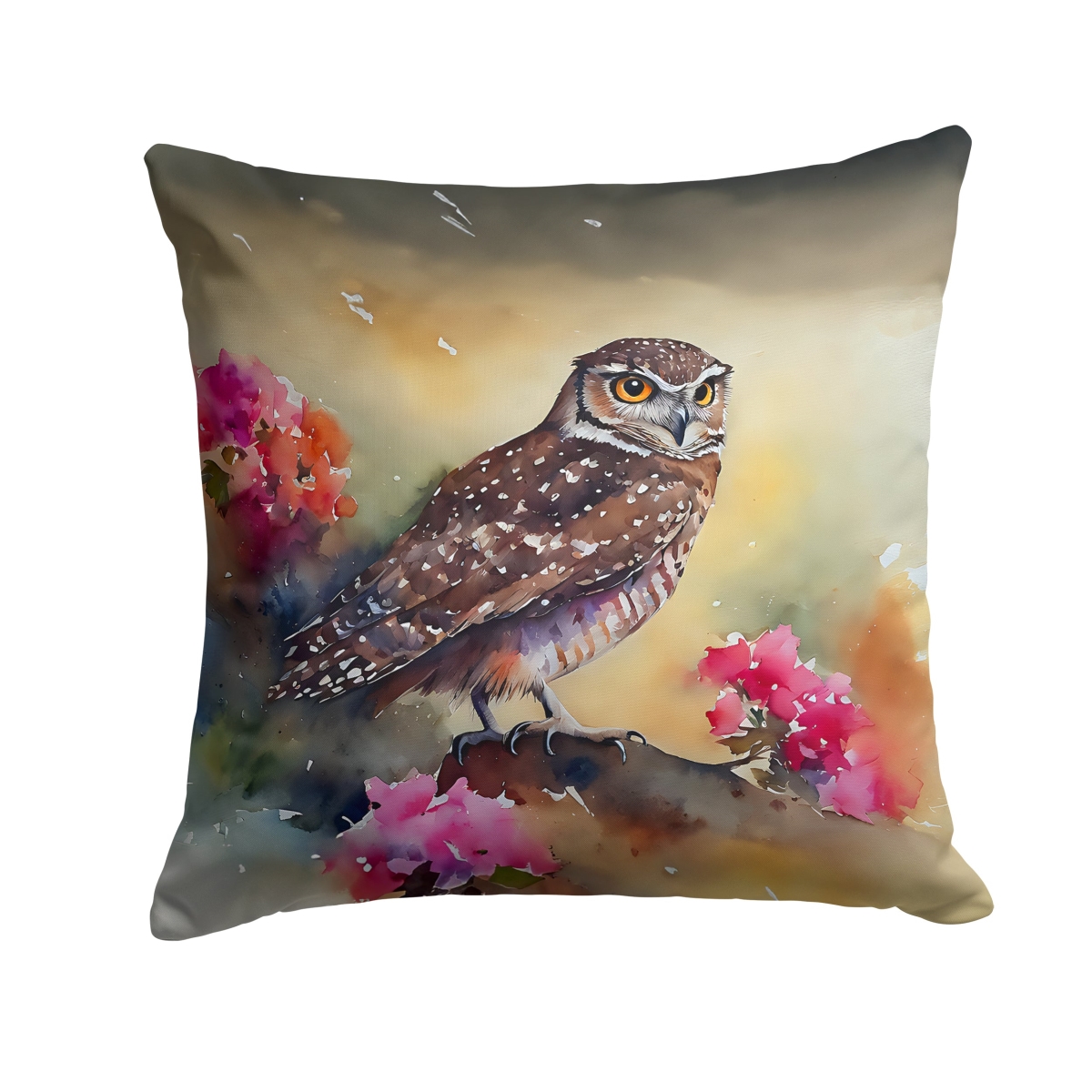 DAC3196PW1414 14 x 14 in. Burrowing Owl Throw Pillow