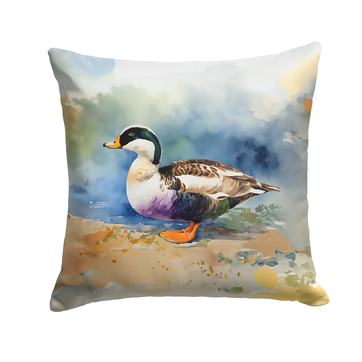 DAC3204PW1414 14 x 14 in. Common Eider Duck Throw Pillow