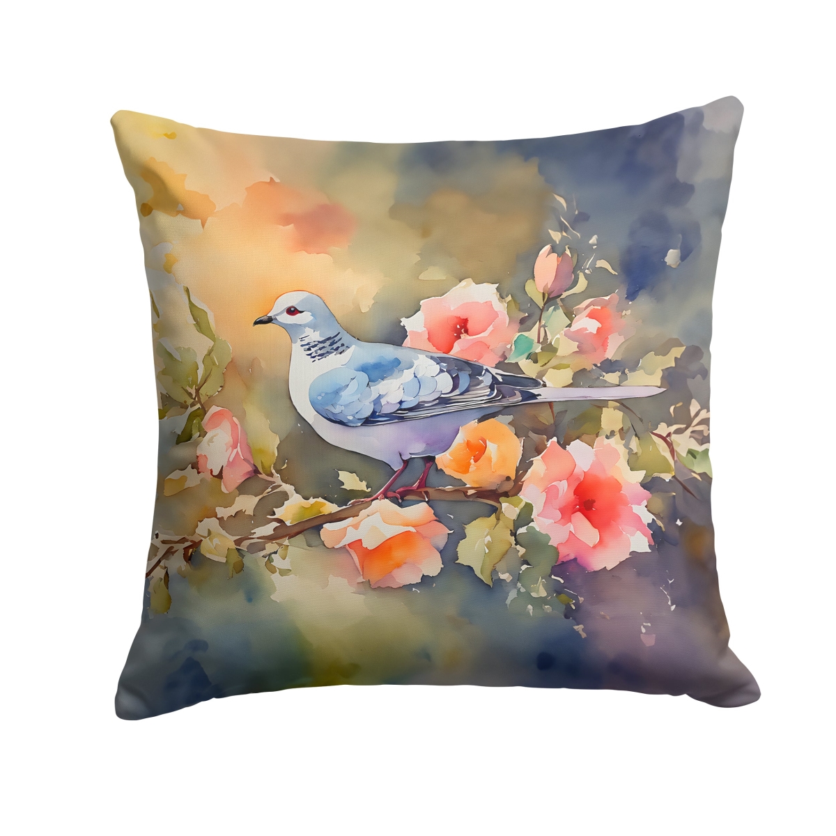 Dove Decorative Throw Pillow - Multicolor - 14 x 14 in. - Water-Resistant