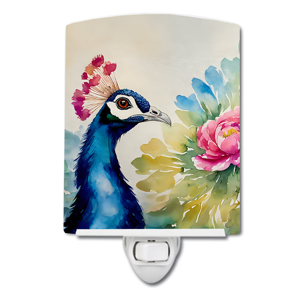 DAC3254CNL 6 x 4 in. Peacock Ceramic Night Light