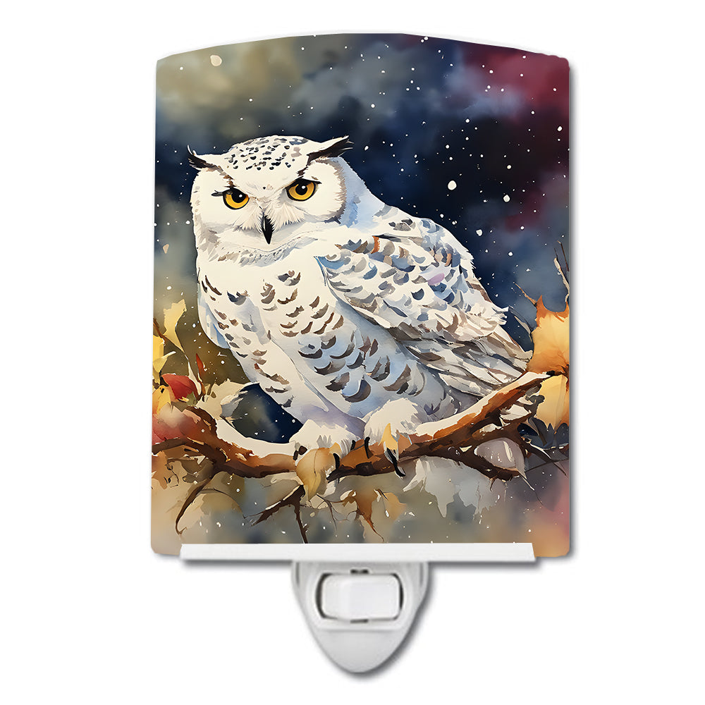 DAC3265CNL 6 x 4 in. Snowy Owl Ceramic Night Light