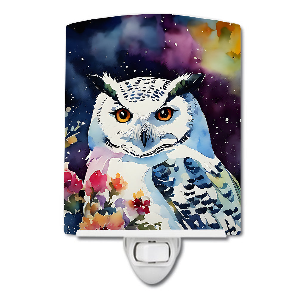 DAC3267CNL 6 x 4 in. Snowy Owl Ceramic Night Light