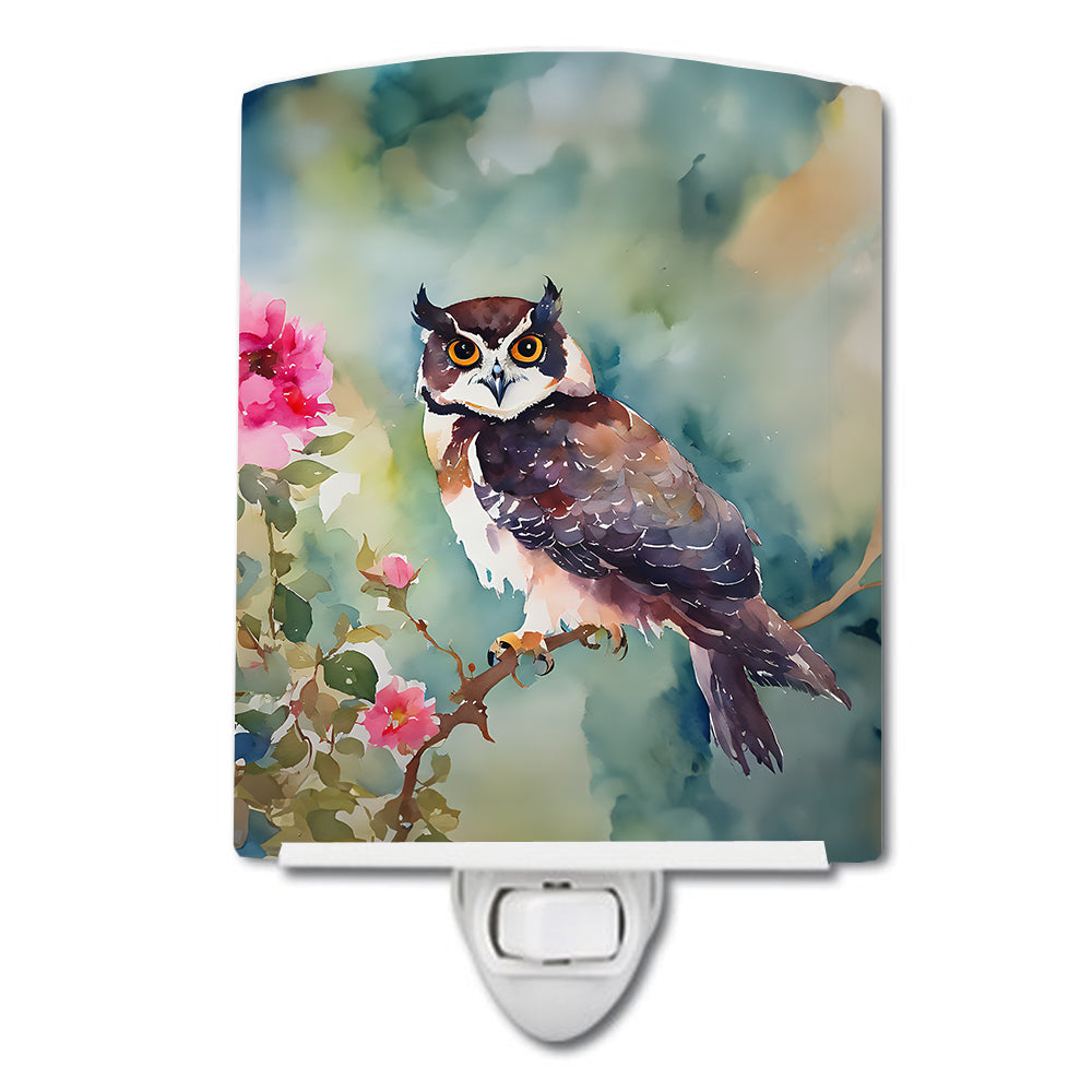 DAC3269CNL 6 x 4 in. Spectacled Owl Ceramic Night Light