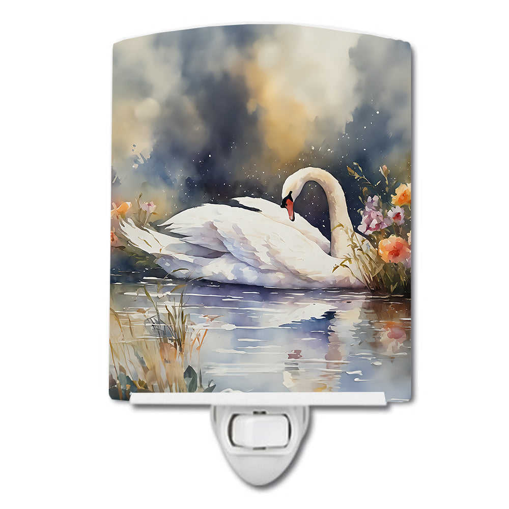 DAC3273CNL 6 x 4 in. Swan Ceramic Night Light