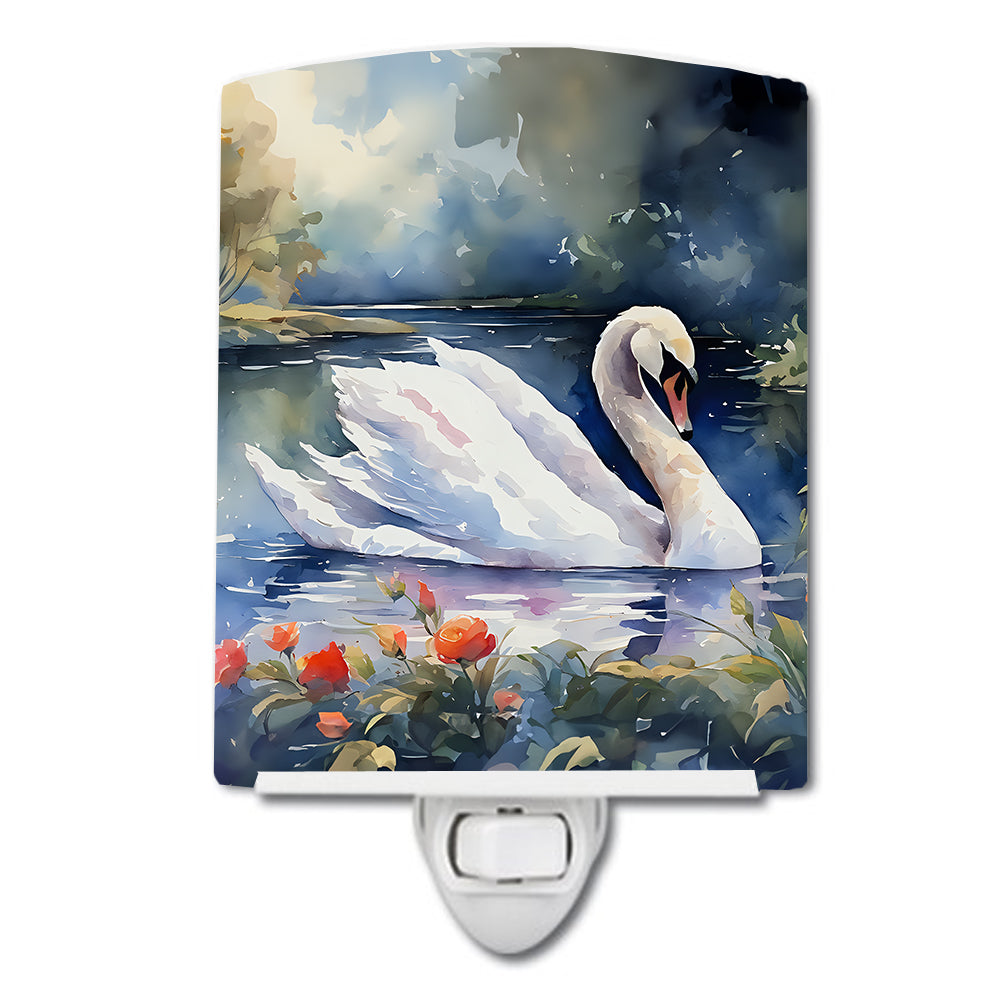 DAC3275CNL 6 x 4 in. Swan Ceramic Night Light