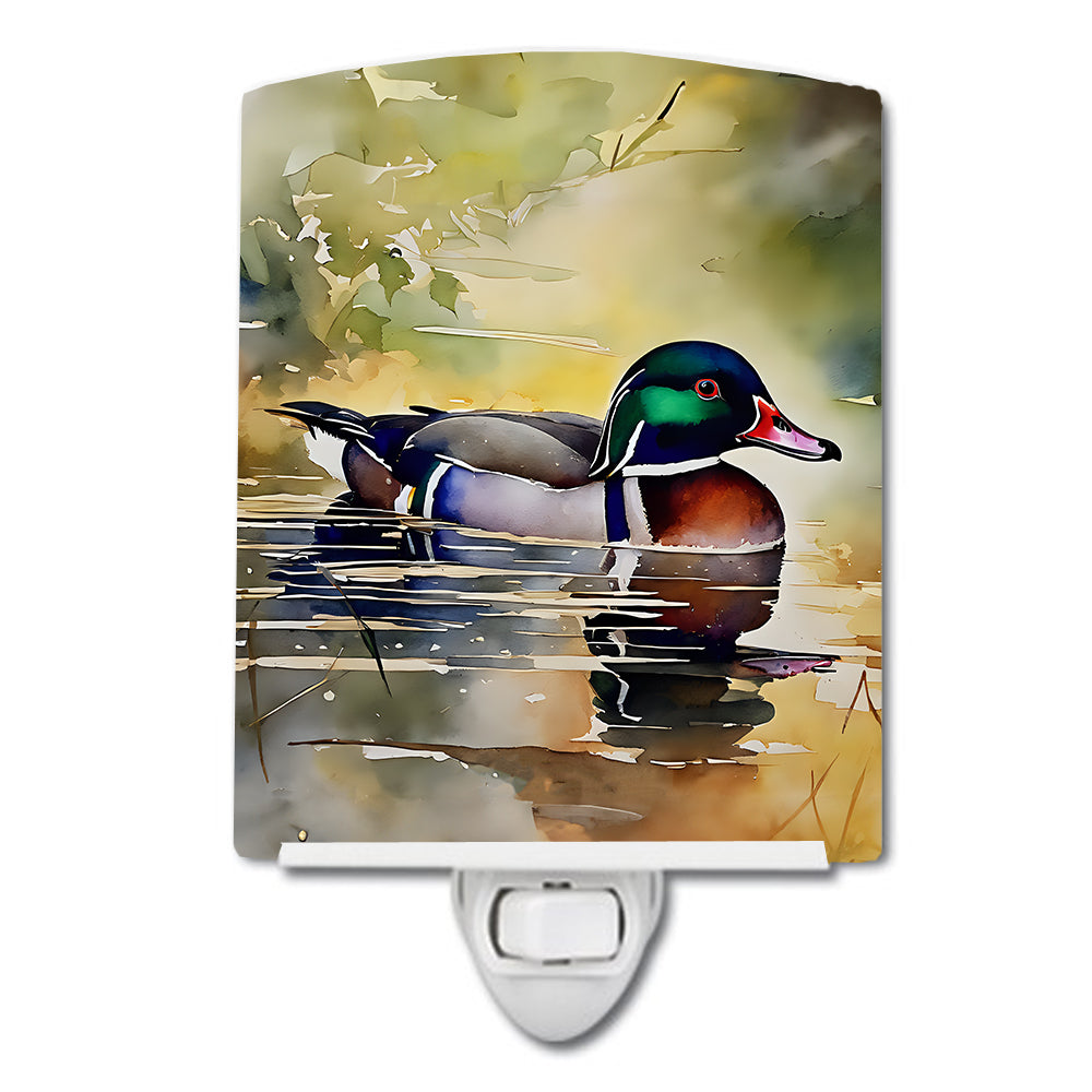DAC3281CNL 6 x 4 in. Wood Duck Ceramic Night Light
