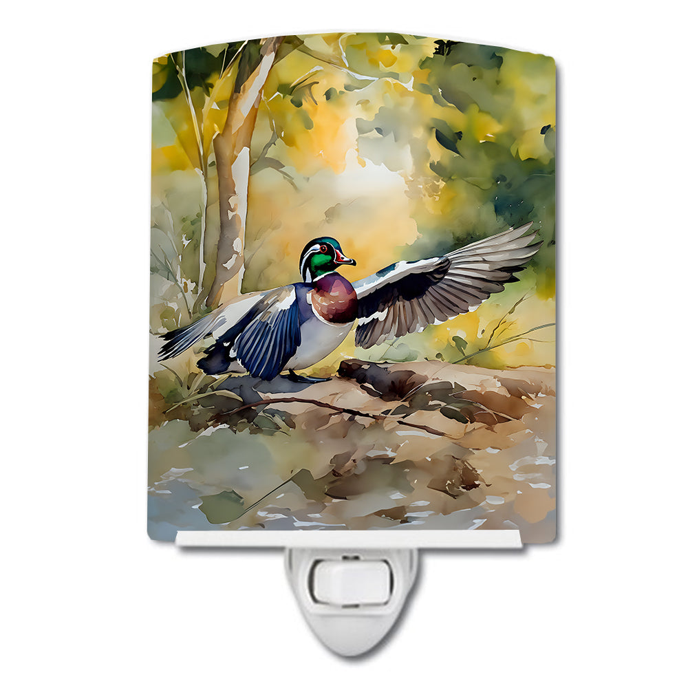 DAC3283CNL 6 x 4 in. Wood Duck Ceramic Night Light