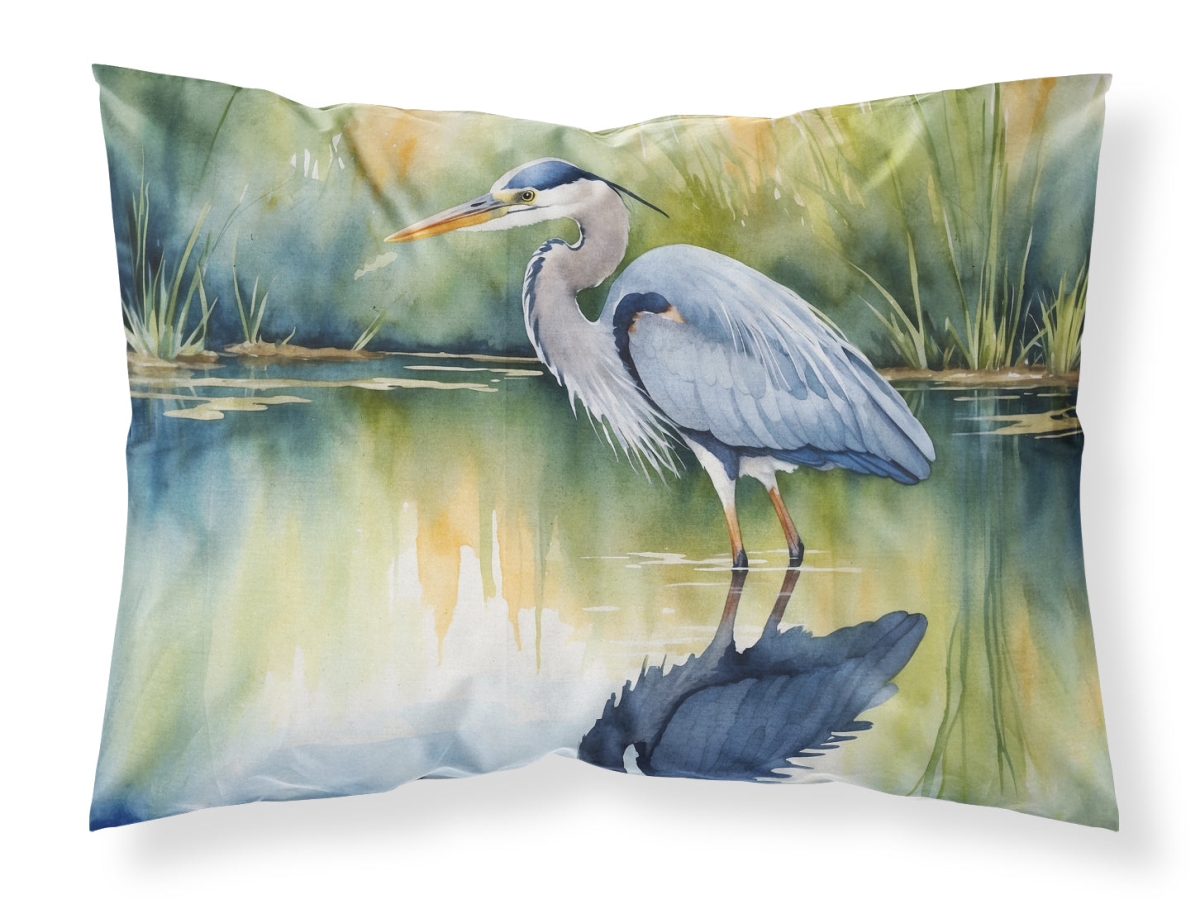DAC7505PILLOWCASE 20.5 x 30 in. Blue Heron Stalking Prey Standard Pillowcase
