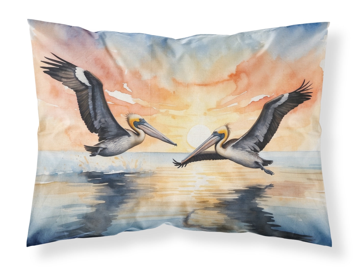 DAC7512PILLOWCASE 20.5 x 30 in. Pelicans Flying Standard Pillowcase