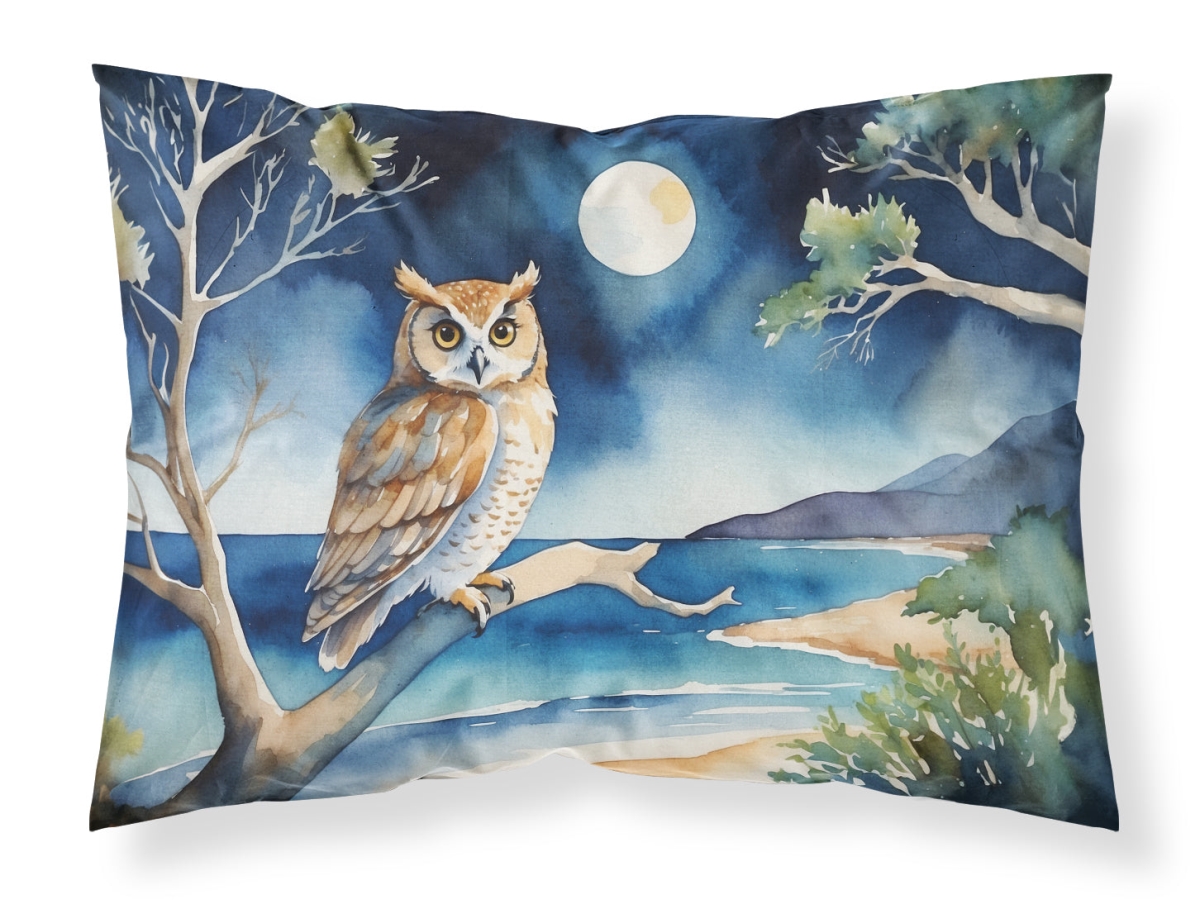 DAC7532PILLOWCASE 20.5 x 30 in. Owl Perched in Coastal Tree Standard Pillowcase