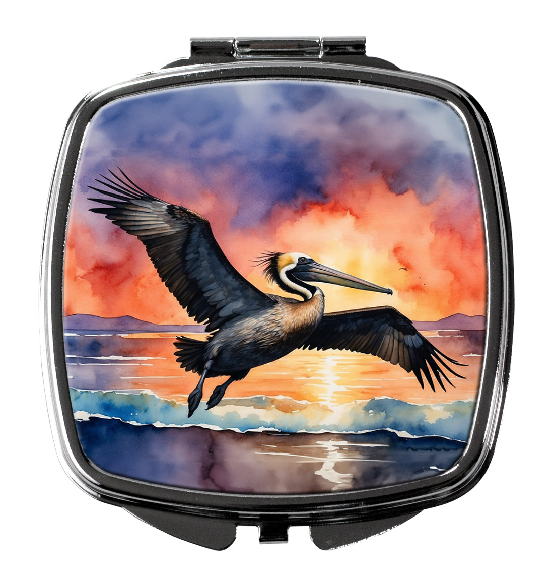 DAC7509SCM 3 x 2.75 in. Pelican Fiery Sunset Compact Mirror
