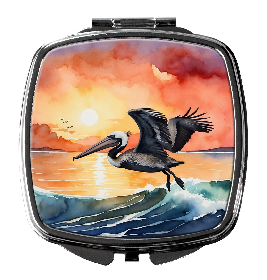 DAC7510SCM 3 x 2.75 in. Pelican Fiery Sunset Compact Mirror