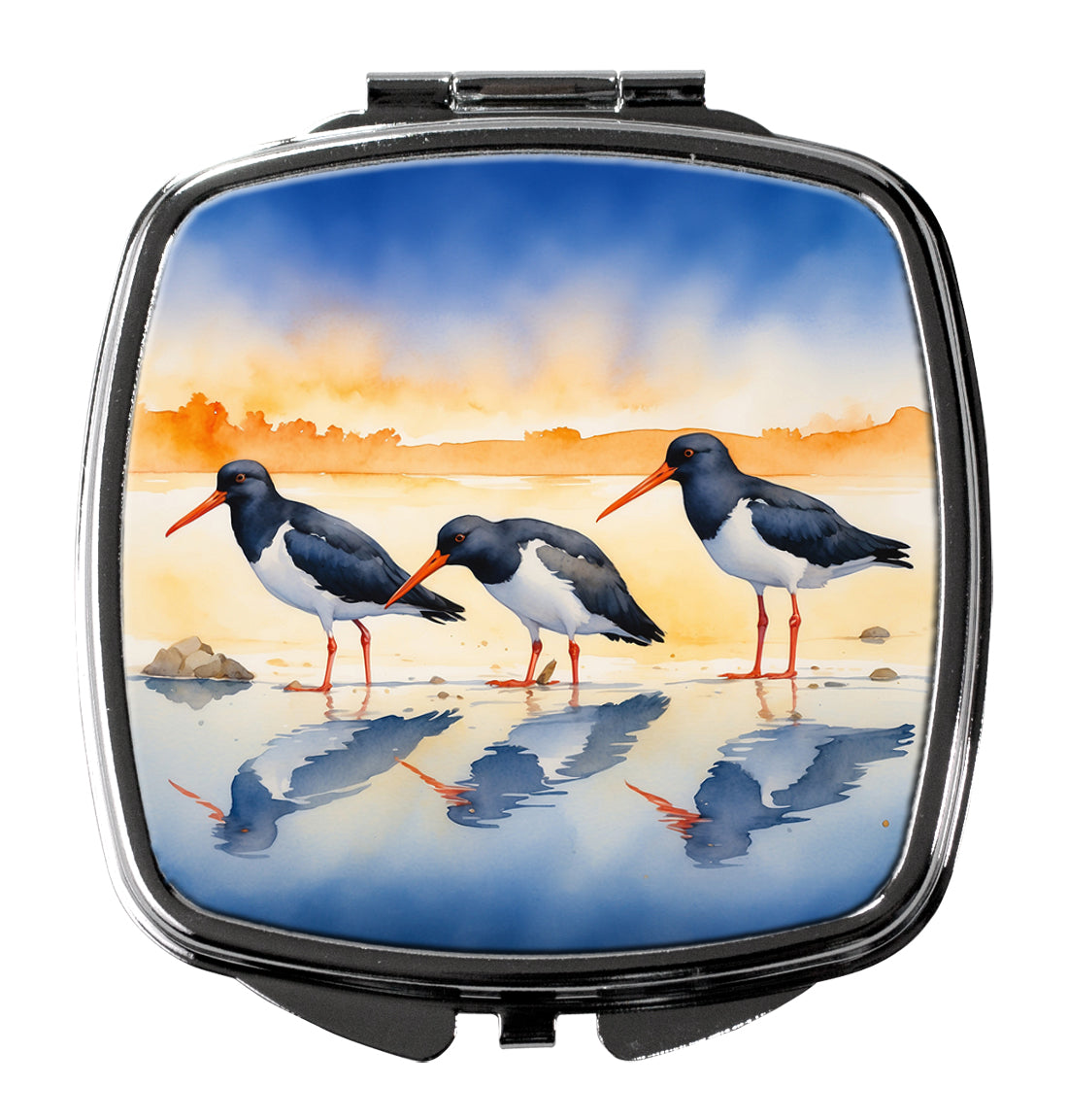 DAC7522SCM 3 x 2.75 in. Oystercatchers Foraging Compact Mirror