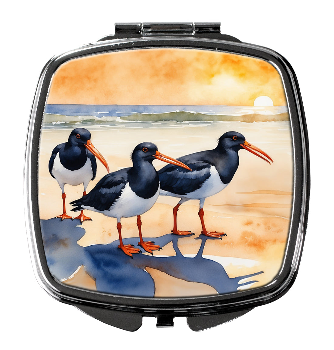 DAC7523SCM 3 x 2.75 in. Oystercatchers Foraging Compact Mirror