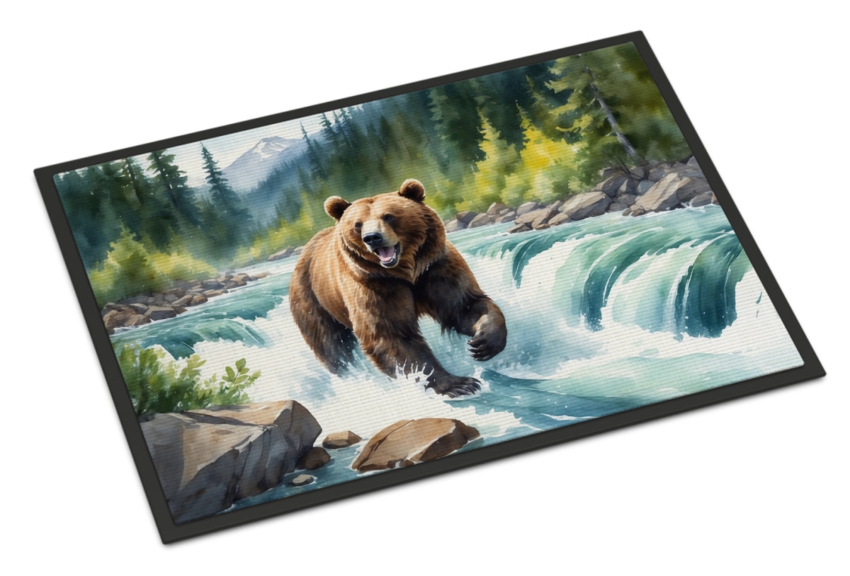 DAC7643JMAT 24 x 36 in. Alaskan Wilderness Grizzly Bear Doormat