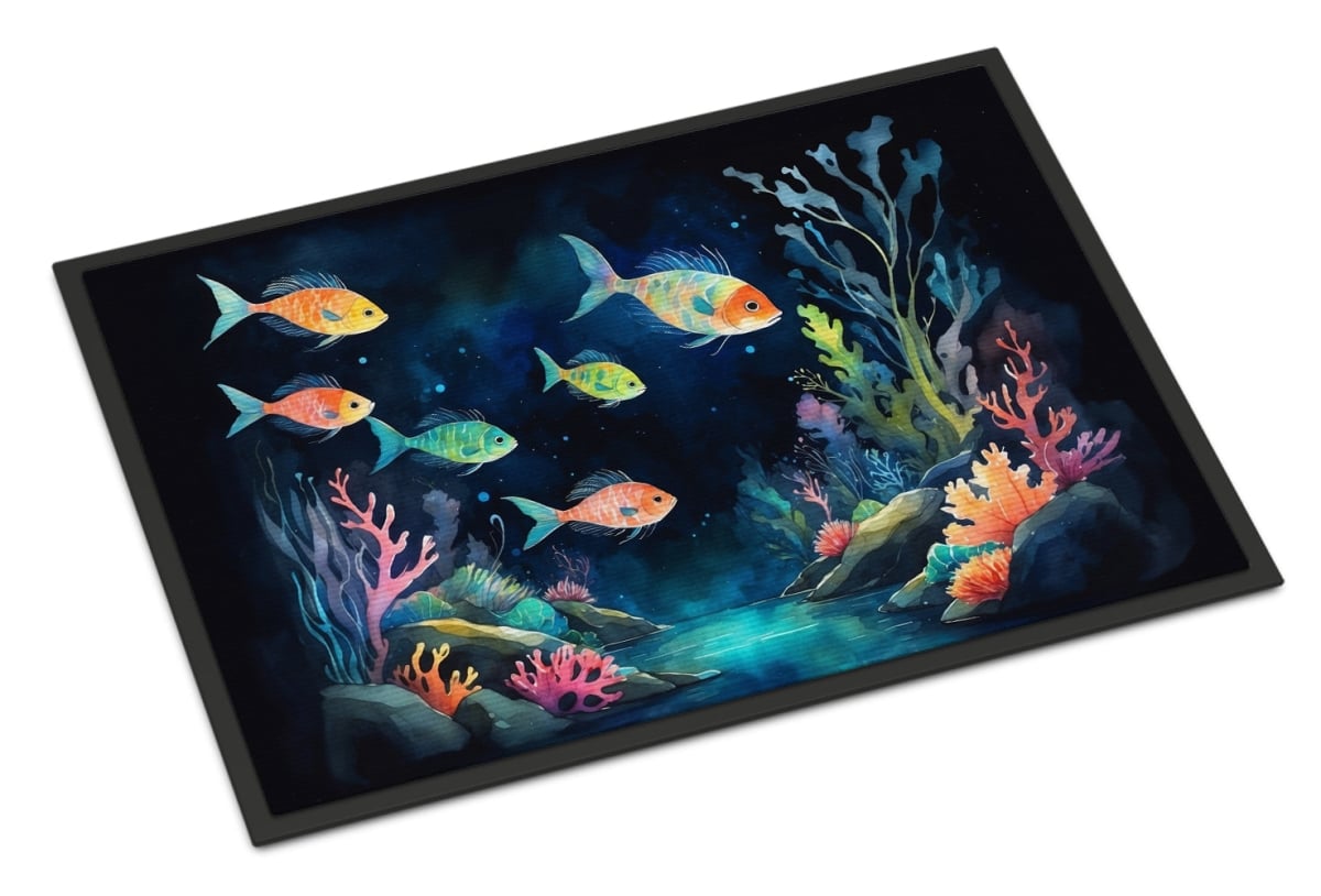DAC7656JMAT 24 x 36 in. Bioluminescent Fish Doormat
