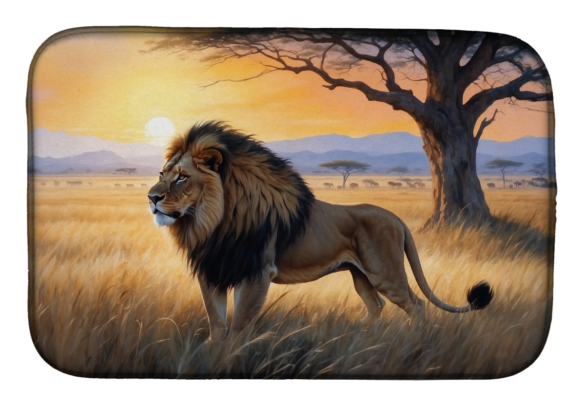 Picture of Carolines Treasures DAC7695DDM 21 x 14 in. Lions At Dawn Dish Drying Mat