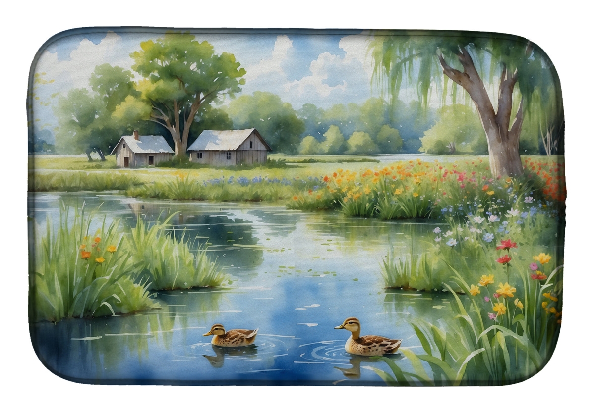 Picture of Carolines Treasures DAC7697DDM 21 x 14 in. Mother Duck Dish Drying Mat