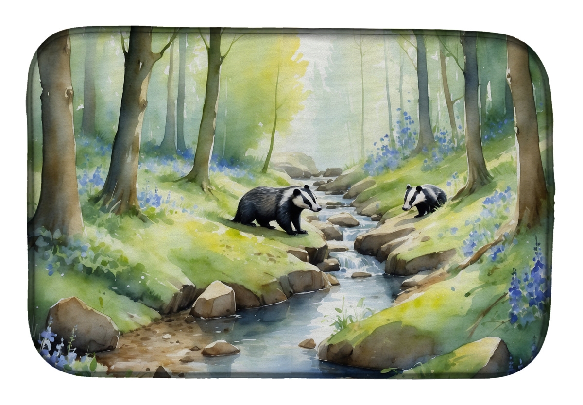 Picture of Carolines Treasures DAC7712DDM 21 x 14 in. Woodland Spring Decal Dish Drying Mat