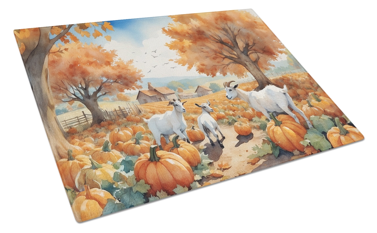 DAC7647LCB 15 x 12 in. Autumn Goats Glass Cutting Board